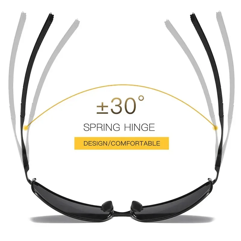 Photochromic Men Women Polarized Sunglasses Male Metal Square Glasses Driving Sun Glasses UV400 Outdoor Sports Cycling Goggles - view 4