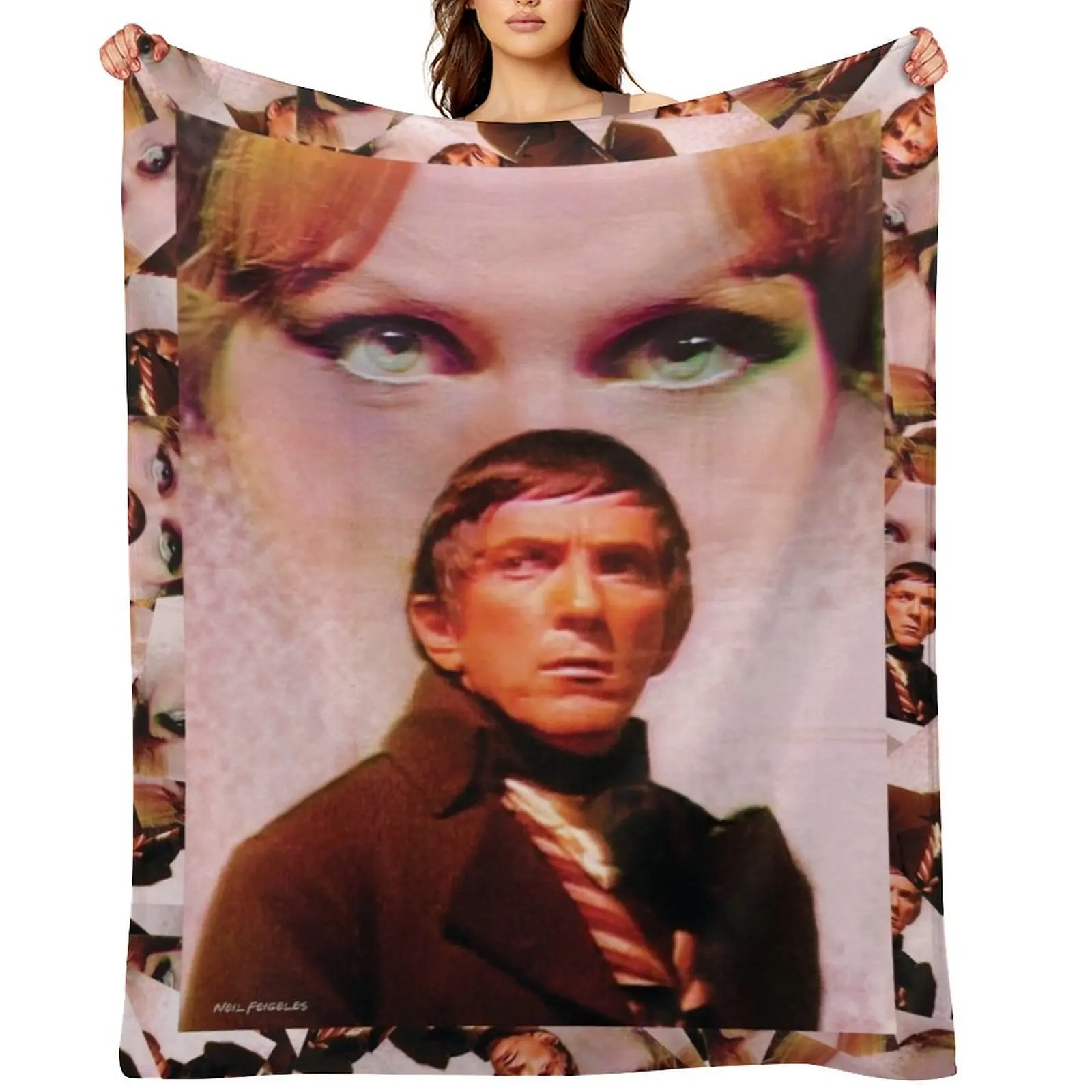 

Dark Shadows - Barnabas Collins and Anglique Bouchard Throw Blanket Hair Camping Sofas Hairy Blankets
