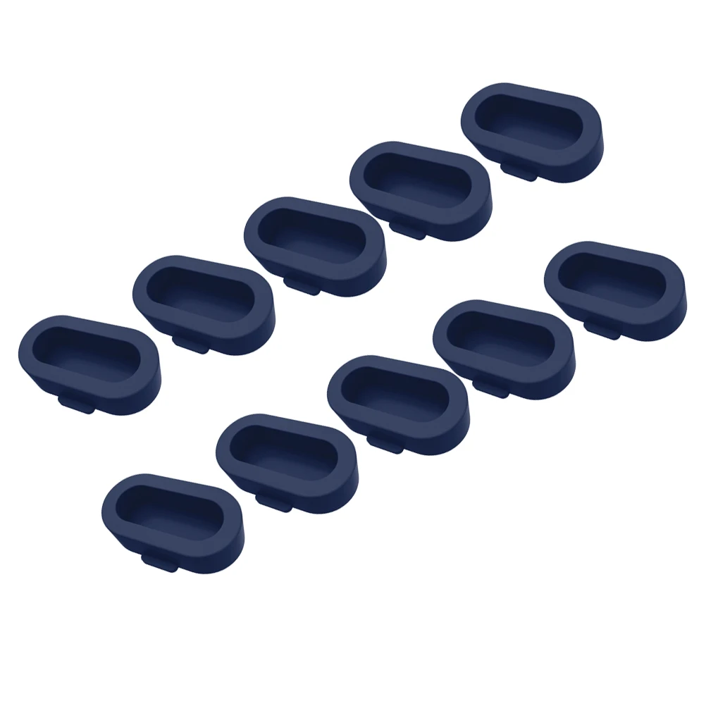 

10 pcs Silicone Dust Plug For Anti Dust Plug Port Protector Compatible With Garmin Fenix5 5S 5X Navy Blue