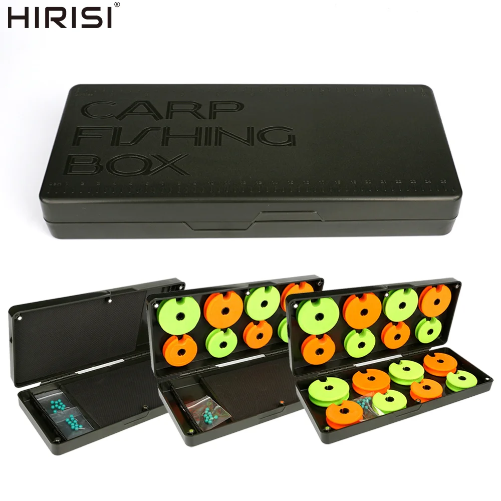 

Коробка для снастей для ловли карпа Hirisi, длинная снасть для хранения с булавками и отделениями для снастей для волос, многосетка для терминальных снастей/лоски