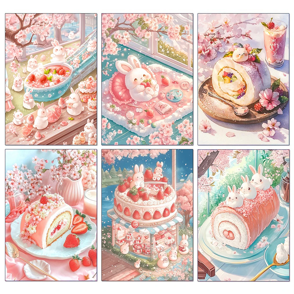 

Наборы для алмазной вышивки 5D: Еда, Торты, Полная выкладка стразами, Мозаика, Вышивка, Искусство, Кролик, Поделки своими руками, Декор для стен, Подарок, Новинка 2026