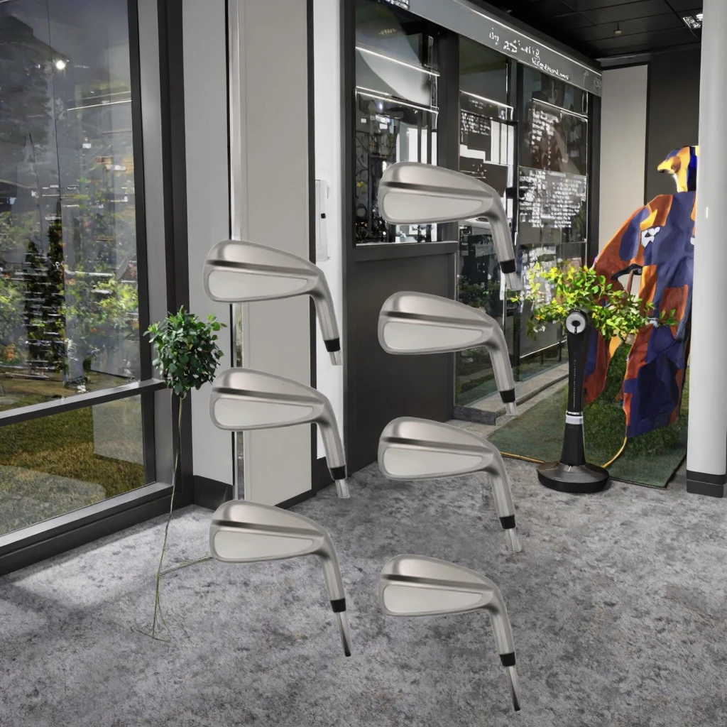 رائجة البيع 790 مزورة الفولاذ المقاوم للصدأ جولف الحديد مجموعة اليد اليمنى اليسرى شفرة المطاط قبضة المحمولة المرأة مطرقة نمط النوادي