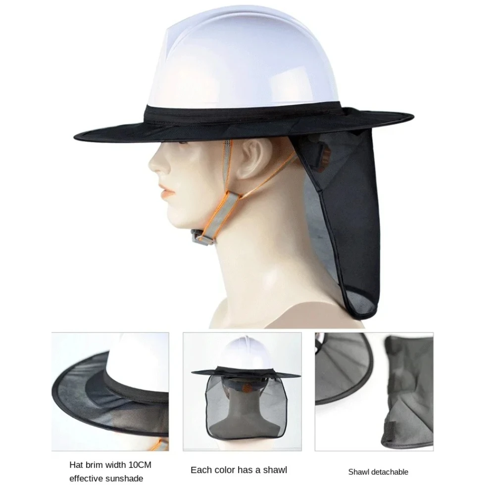 Construction Safety Reflective Hard Hat Neck Shield Helmet Sun Shade Reflective Stripe Kit Summer Sun Protection Prevent Sunburn