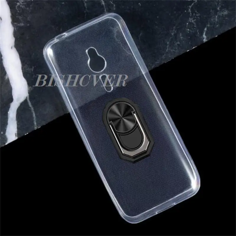 For Nokia 230 230DS RM-1172 RM-112 Back Ring Holder Bracket Phone Case Smartphone TPU Soft Silicone Cover