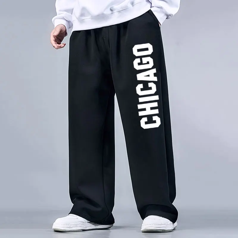 Plus Size Men Sports Pants 5XL 6XL 7XL Men's Cotton Trousers Joggers Sportswear Black Solid Ice Silk Baggy Sweatpants Male Pants - Image 3