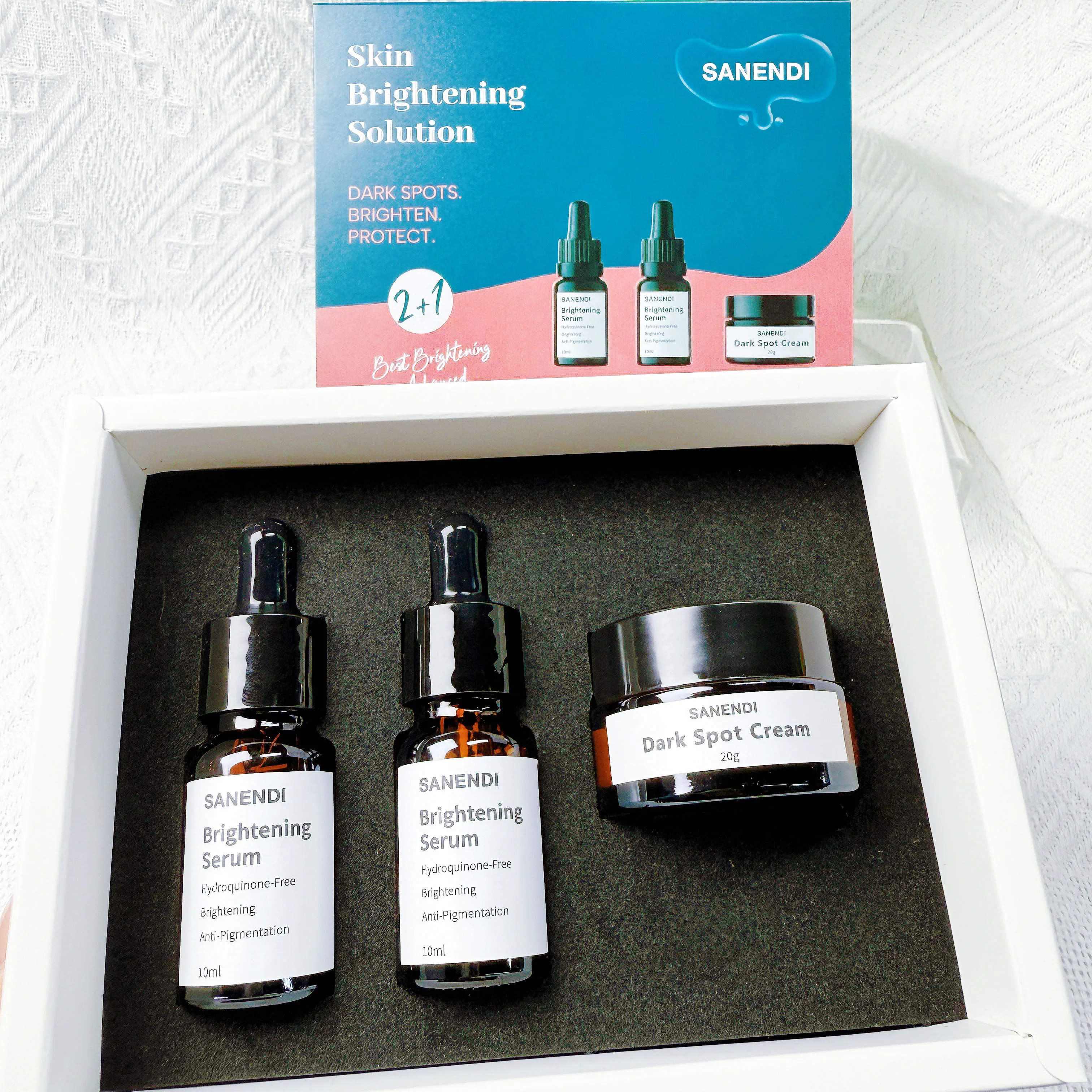 Sanendi Korean Skincare Moisturizing And Freckle Removing Face Cream And Essence Set For Sensitive Muscles And Various Skin Type