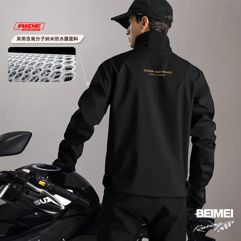 Motorcycle Raincoat Rain Pants Set Split Men's Full Body Rainstorm-proof Locomotive Windproof Waterproof Cycling Suit Rain Suit