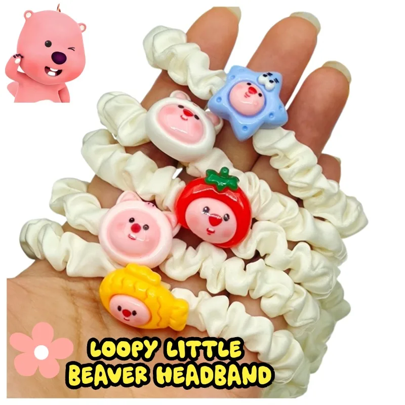 

Cute Cartoon Loopy Beaver Hair Ties, Sweet Hair Rings Elastic Ponytail Holders, Girls Students Couple Hair Accessories Headbands