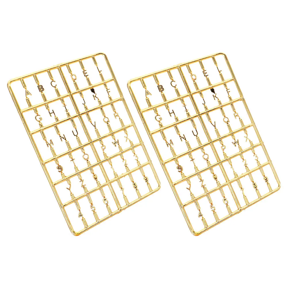 

2pcs Miniature Letter Number Set 1:12 Scale Dollhouse Accessories For Home Decoration Tiny House Door Numbers Miniature House