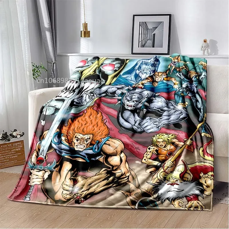 Thundercats Flannel Blanket Cartoon Soft Cover Lightweight Warm Plush Childre Gifts Bed Sofa Chair All Season Blanket