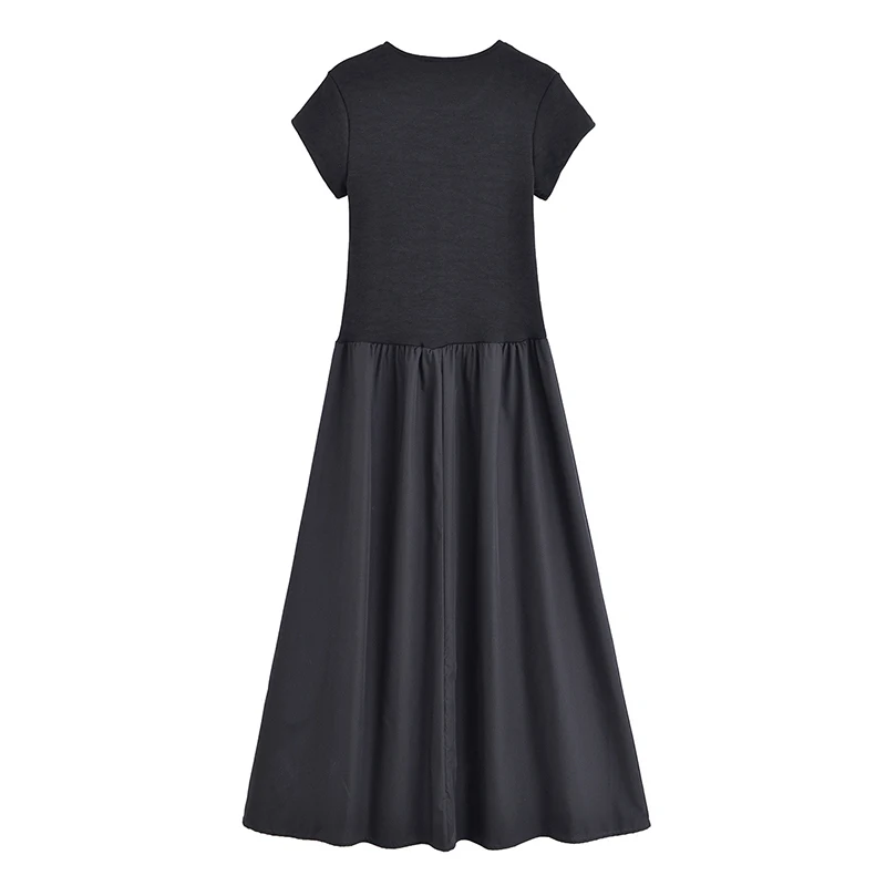 2025 Abiti lunghi a pieghe da donna Abito lungo senza maniche lavorato a maglia Donna Abiti da festa vintage da donna Abito casual estivo