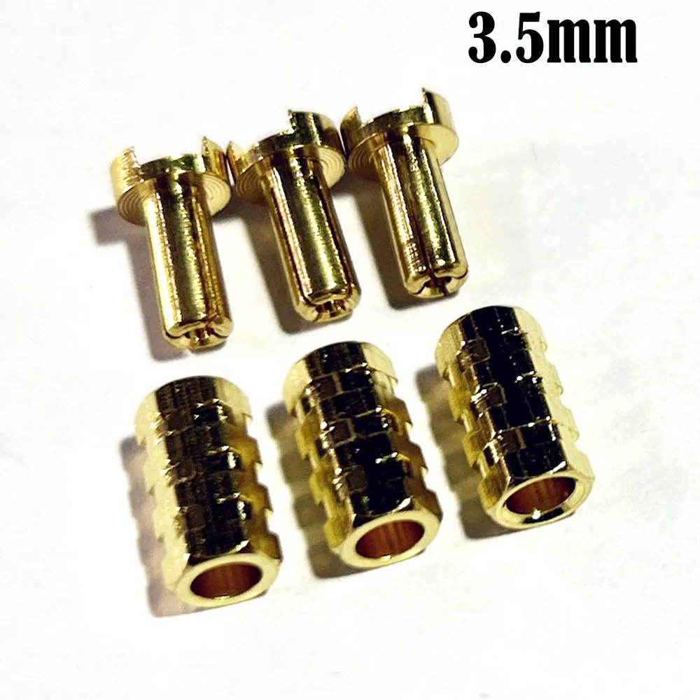 

3 Pairs Gold Plated 3.5mm Banana Plug Bullet Male Female Connector for RC Lipo Battery ESC Motor Plane Car Boat