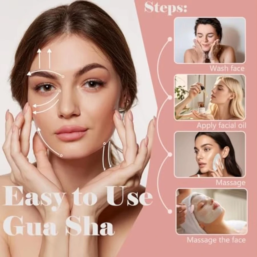 2-Piece Facial Roller Set, Can - Jade Roller Gua Sha recension och pris