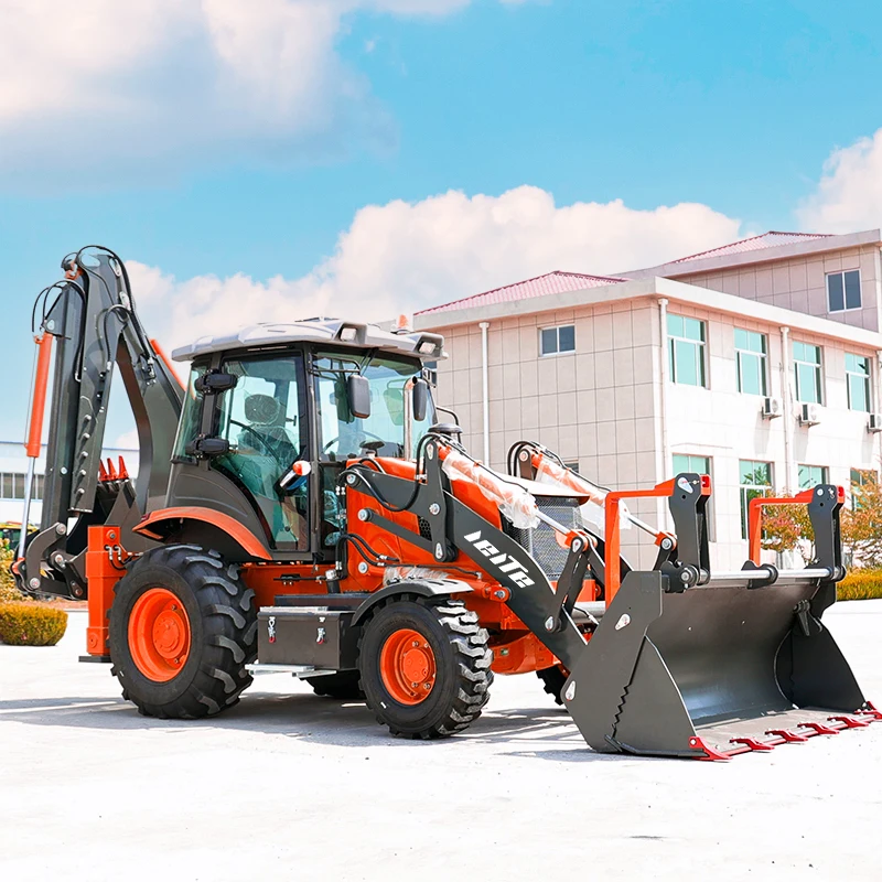 4 Wheel Drive Mini Backhoe Excavator Loader Construction Work Professional Design Backhoe Loader Fast Delivery Front End Loader