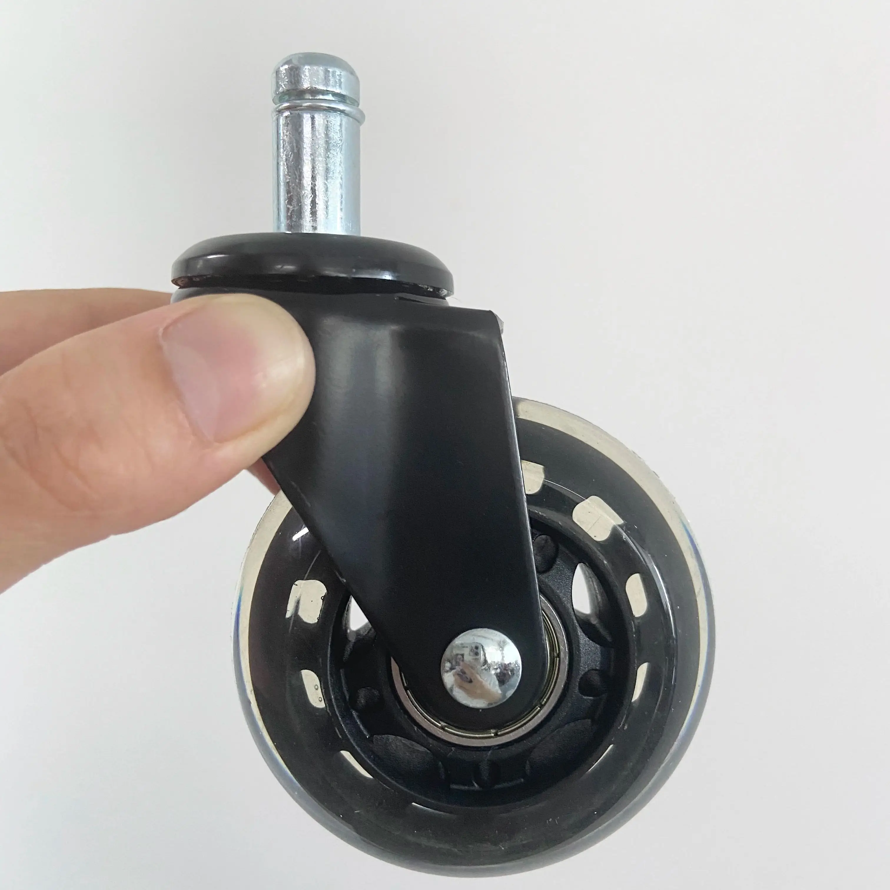 5-Pack 2.5" Universal Office Chair Casters– M10/M11 Clip-On Silent PU Wheels