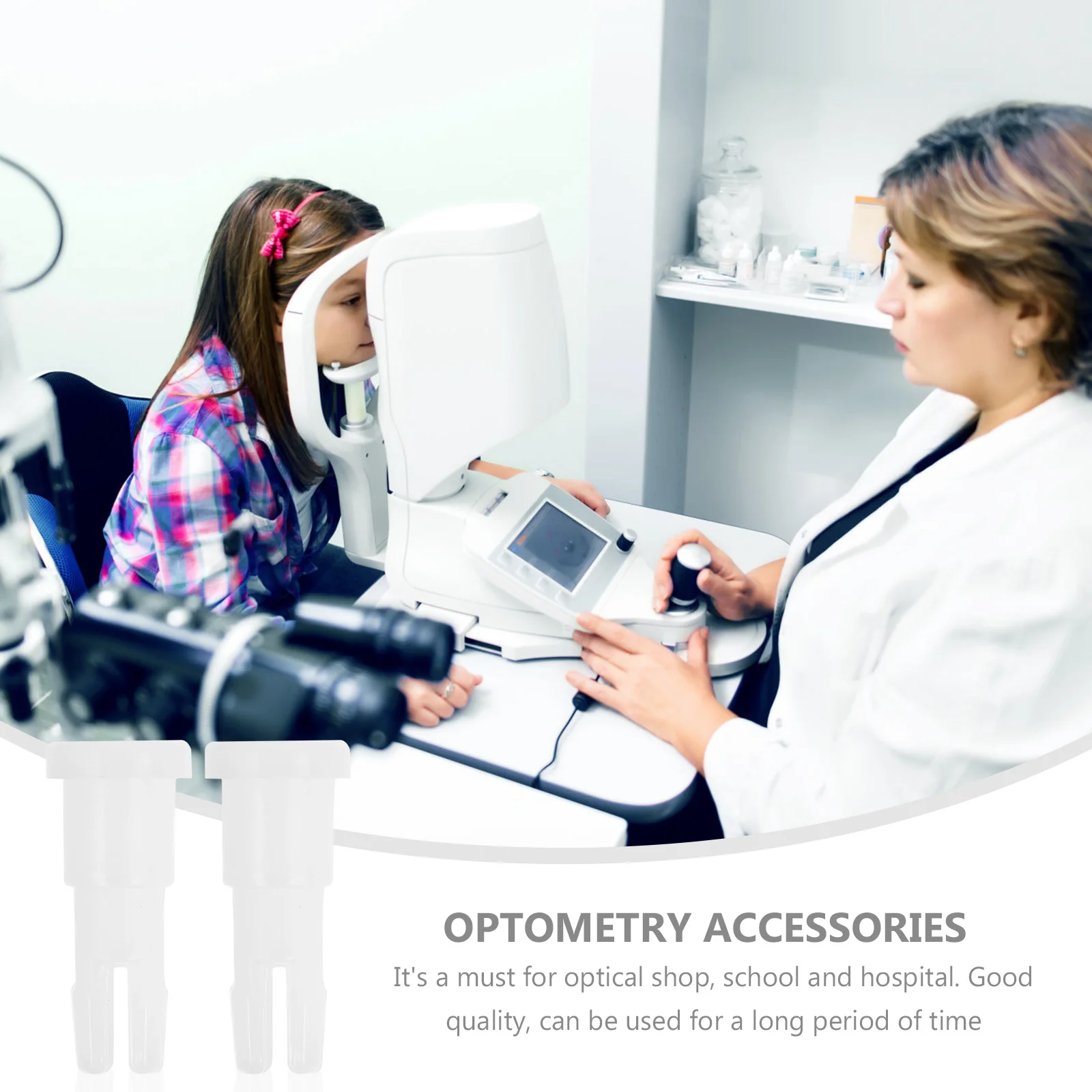 

1 пара оптических подставок для подбородка из гладкого безопасного пластика для оптики, гигиеничные, с гладкими краями, для осветительных приборов