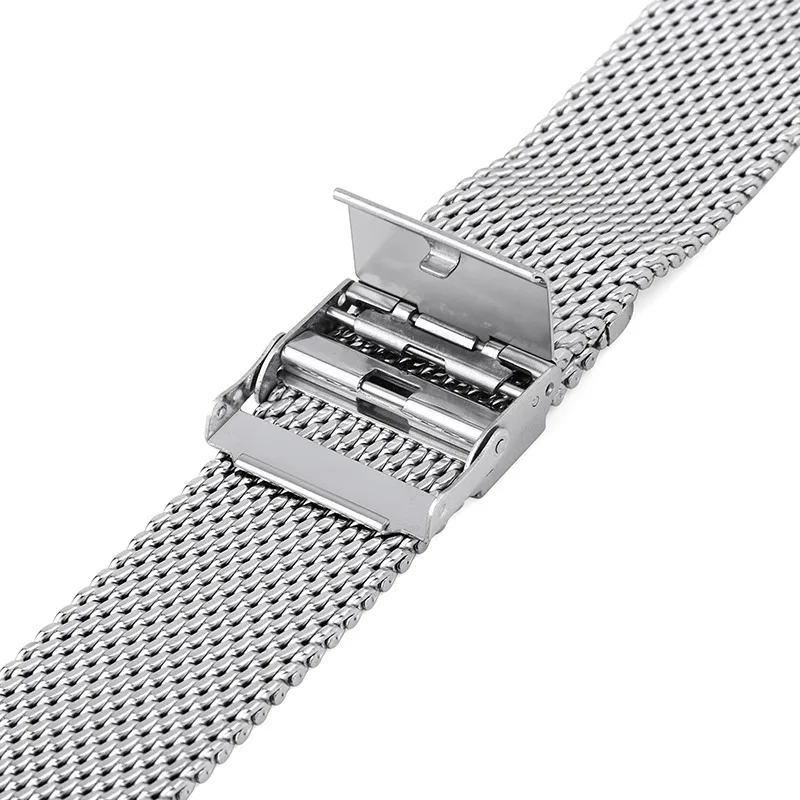 Women Men Universal Smartwatch Strap 1.0mm 0.6mm Milanese Mesh Quick Release Band for DW for Omega Stainless Steel Bracelet Belt image 2