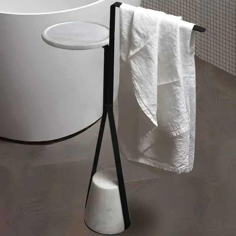 Bathtub rack, bathroom side, bathroom, toilet towel, no punching, minimalist floor towel rack