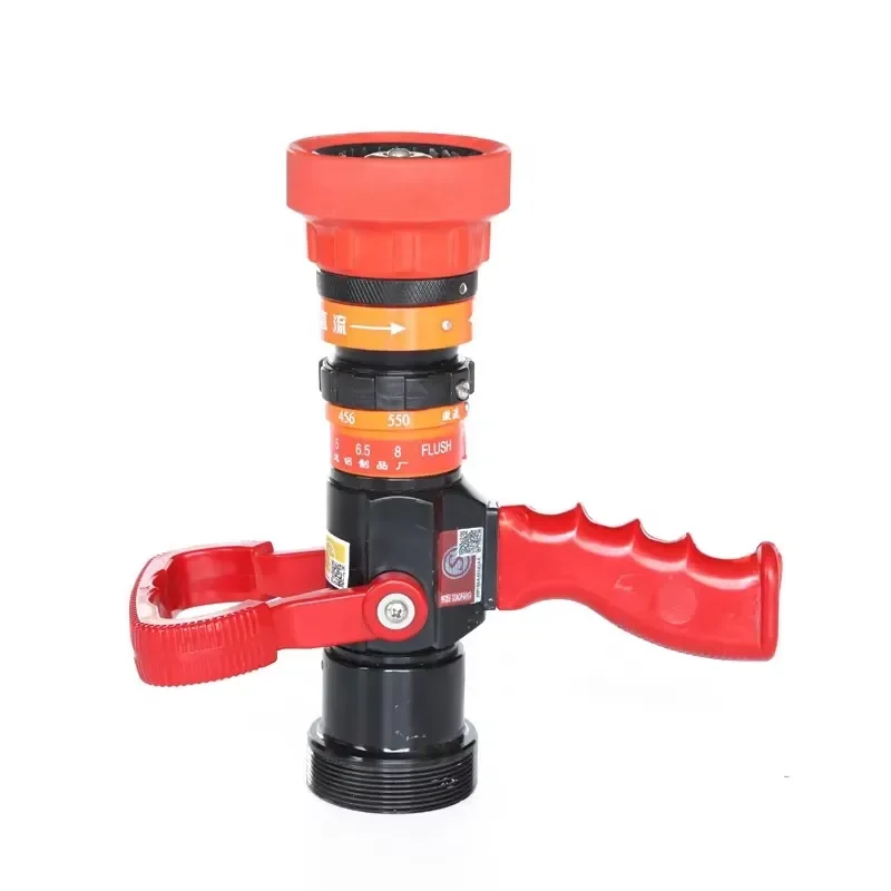 for Fire Hose Nozzle Adjustable High Pressure Water Pistol Nozzle 1.5 Inch Fire Fighting Hose Nozzle
