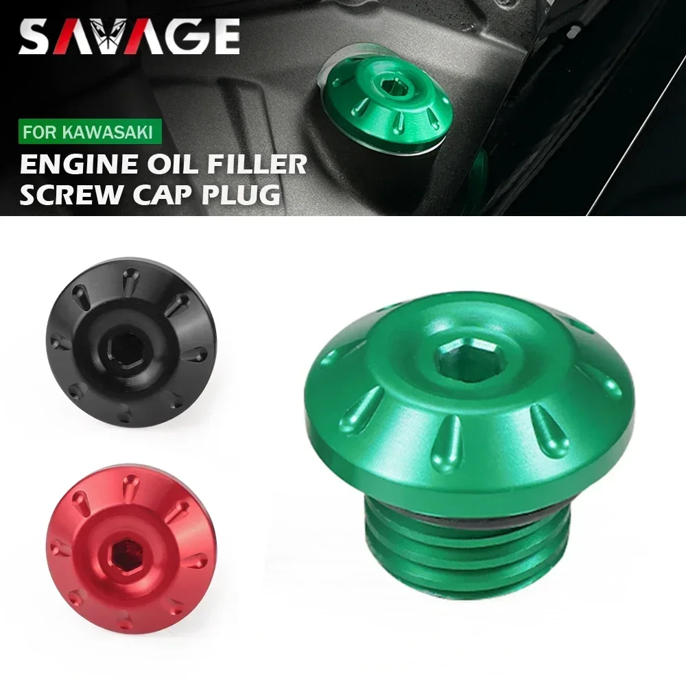 

Engine Oil Plug Cap Cover For Kawasaki Ninja ZX-4R ZX7R ZX-9R 400 650 1000 ER4N ER 6N/6F Z125 Z250 Z800 Z900 Z1000 Versys Vulcan