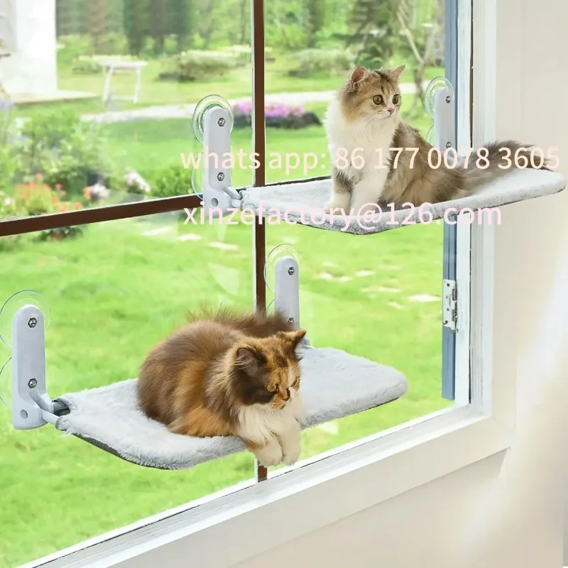 

Customizable Pet Cat Hammock Aerial Hanging Cat Bed Cats Bed House Kitten Climbing Frame Sunny Window Seat Nest Bearing 20kg Pet