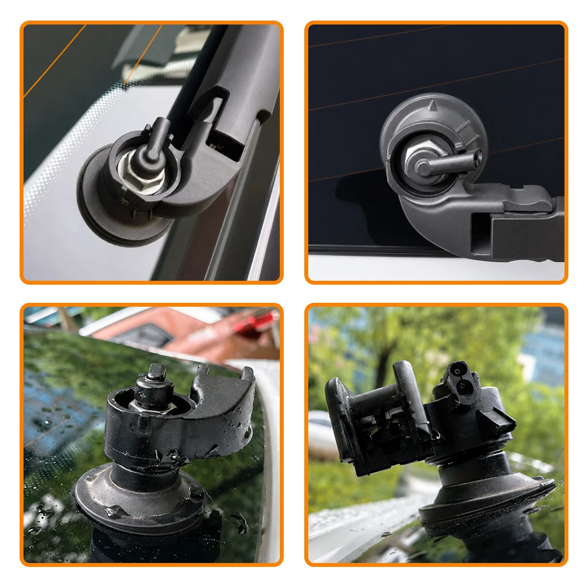  2 Stück Auto-Heckwischer-Waschdüse, Einstellbarer Sprühstrahl, Passend für Audi A1 A3 A4 A6 Q3 Q5 Q7 SQ5, 8K9955985A, 4G9955985, Auto-Zubehör – Detail 7