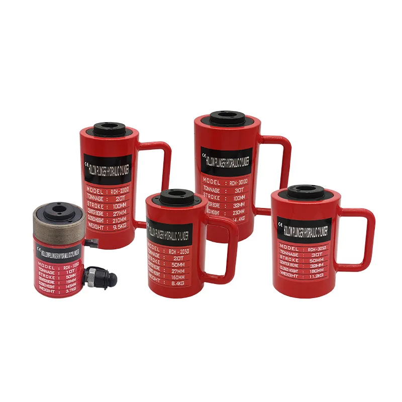 

Полый гидравлический домкрат Гидравлический цилиндр Электрический разъем типа RCH-20T30T60T100 тонн Полый домкрат