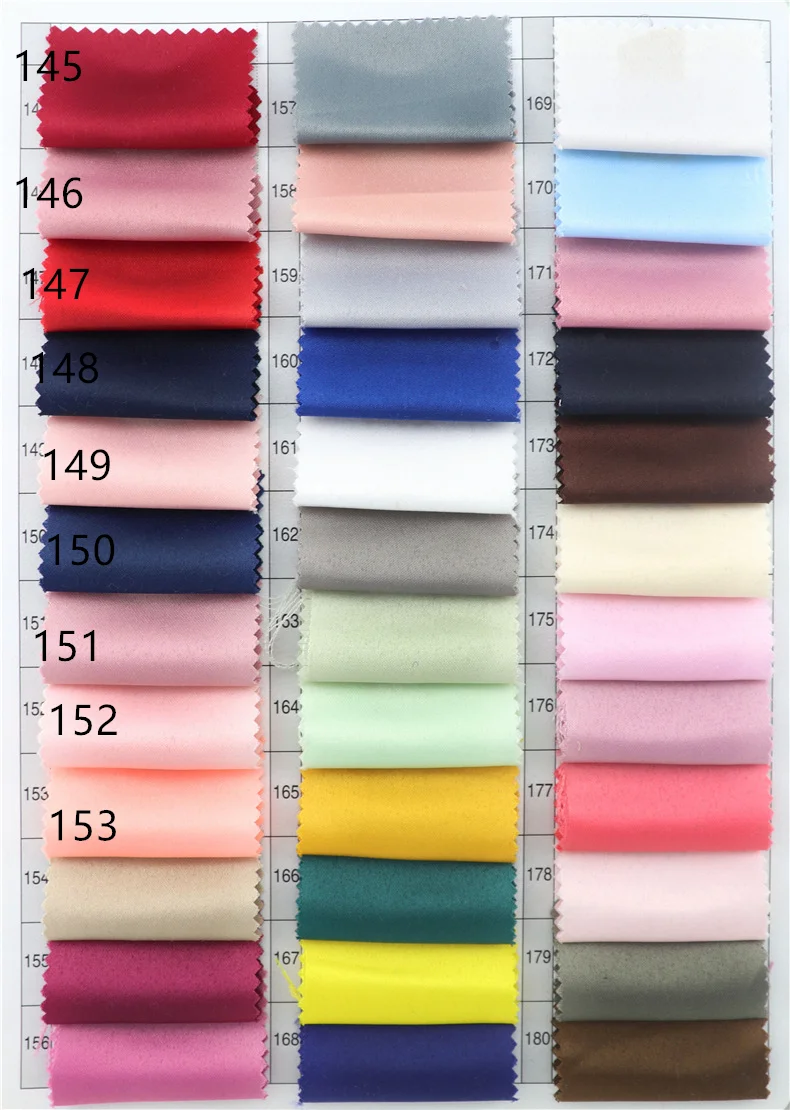 1 Meter Matte Color Satin Fabric For Wedding Dress Heavy For Bridal Gown Satin Wedding Dress Fabrics 240 Gram/Meter 150CM Wide