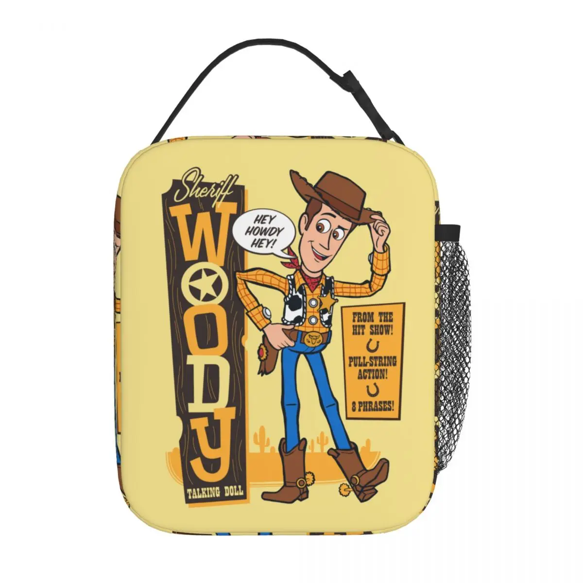 Toy Story Vintage Sheriff Woody Doll borse per il pranzo isolate contenitore per il pranzo a tenuta stagna borsa termica Tote Lunch Box School