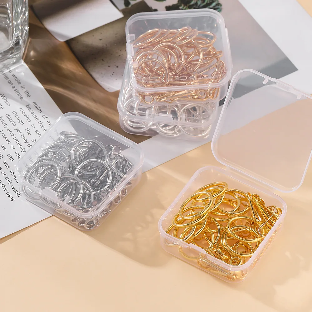 

Single Grid Iron Keychain Set Open Ring Zhu Gall Buckle Lobster Buckle Boxed Multifunctional Diy Luggage Strap Bag Pendant