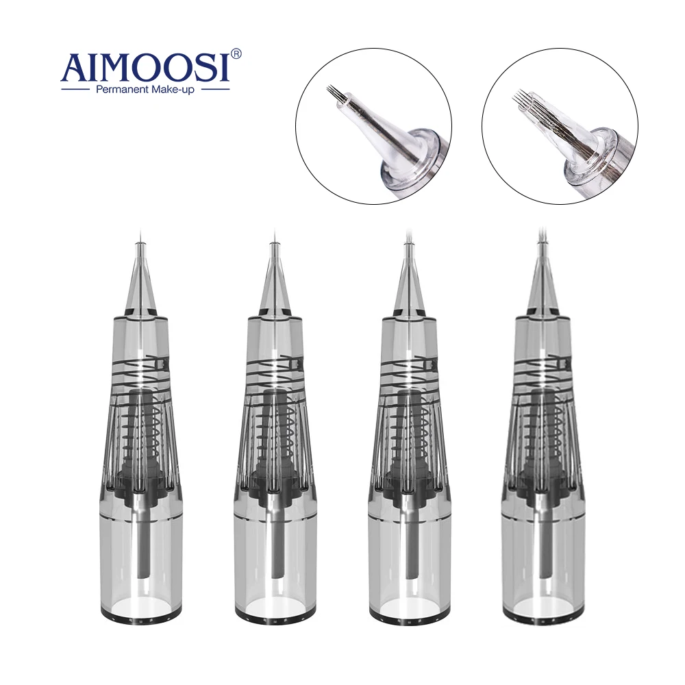 

AIMOOSI Tattoo Needle Sterilized Disposable Permanent Makeup Needles for Eyebrow Lip Liner Microblading PMU Supplies