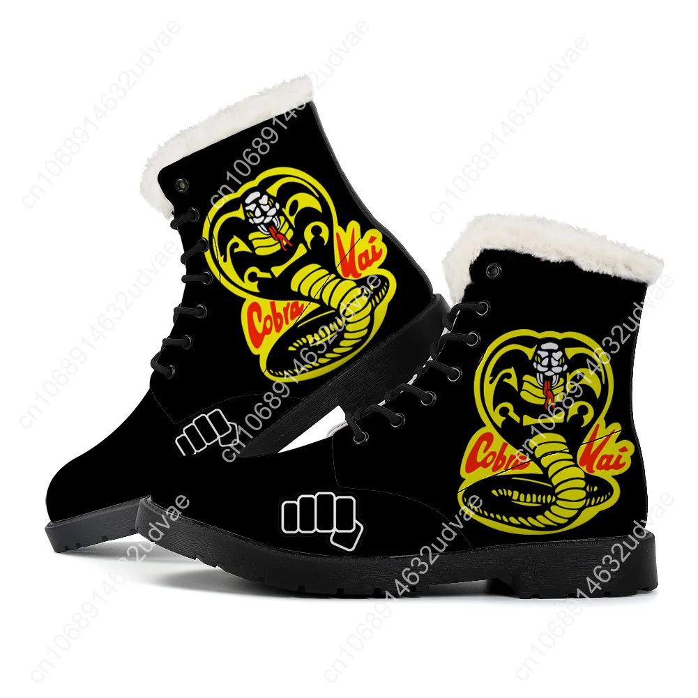 Cobra kai Plush Boots Mens Womens Teenager Shoes Casual Boot Outdoor Light High Quality Print on Demand Customize Shoe