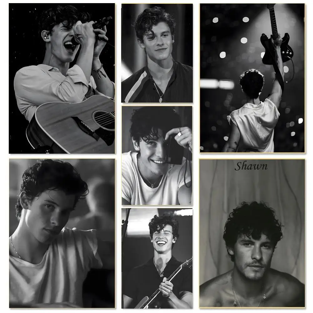 Singer S-Shawn Mendes Poster HD Waterproof Aesthetic Wall For Home Decor Trendy Durable Easy To Apply Art