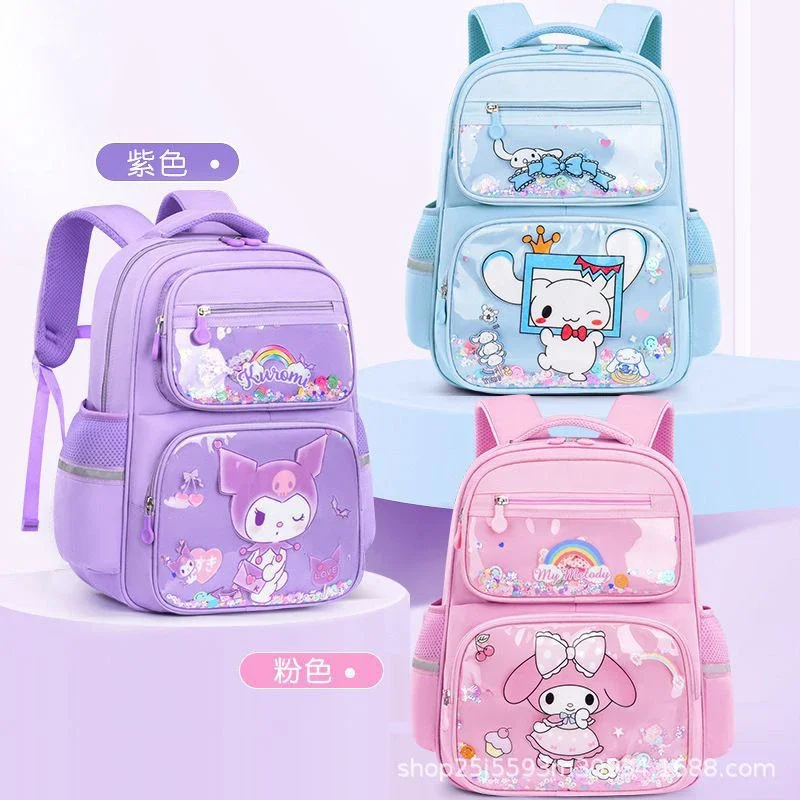 حقيبة ظهر جديدة للأطفال من Kuromi حقيبة مدرسية كرتونية على شكل شخصية أنيمي محمولة ذات سعة كبيرة حقيبة ظهر مقاومة للماء بسيطة تناسب الجميع #2