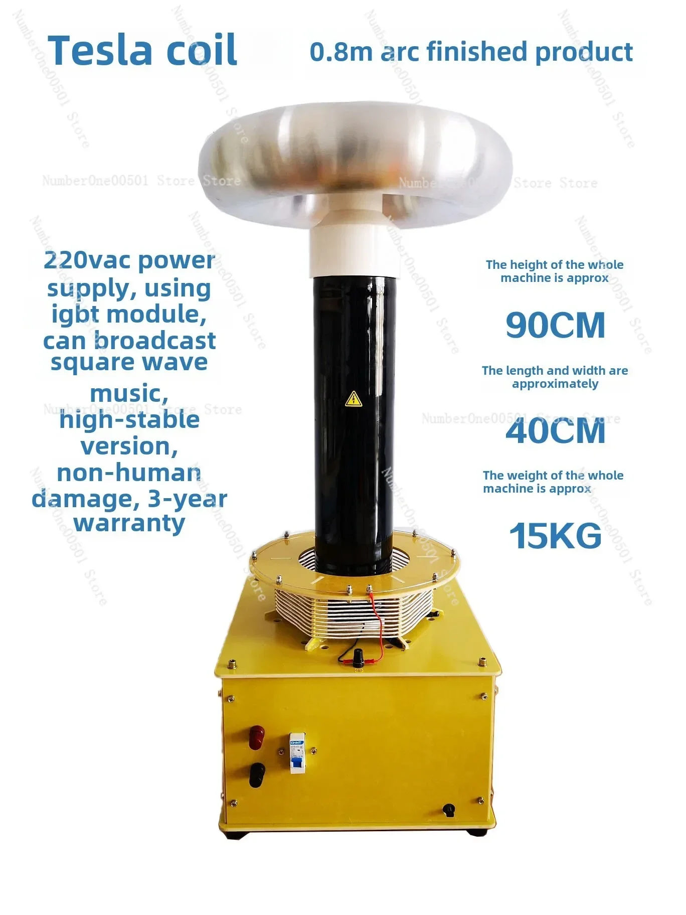 

0.8 Meters Arc Coil Finished Product Creative Electronic Demonstration Accessory