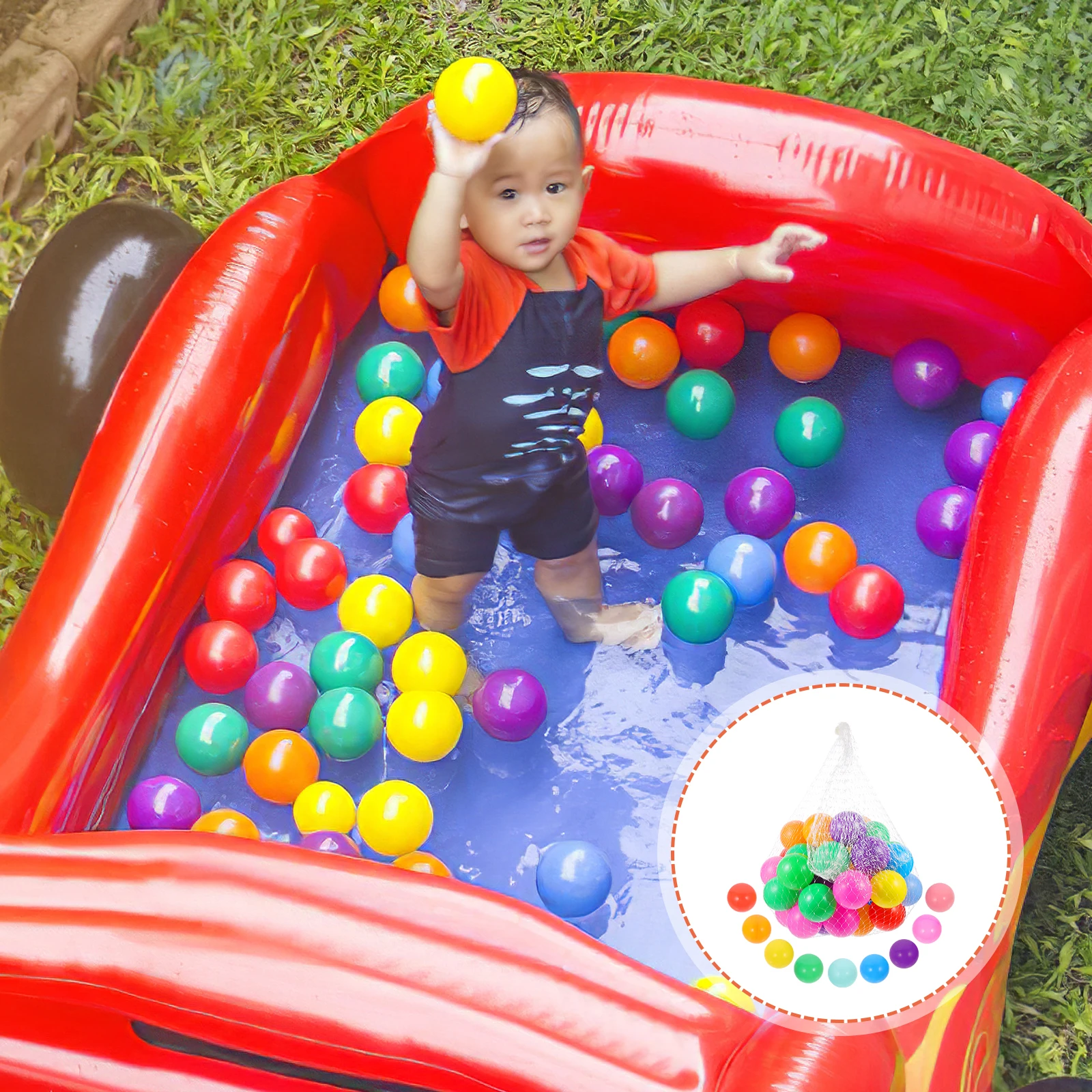 50pcs en plastique pour enfants balles fosses jouets sûr résistant à l'écrasement océan coloré fosses balles petites balles en plastique jeux de plage jouer