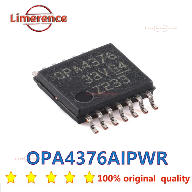 5Pcs/Lot New Original  OPA4376AIPWR TSSOP-14 OPA4376AIPW OPA4376  Chip In Stock