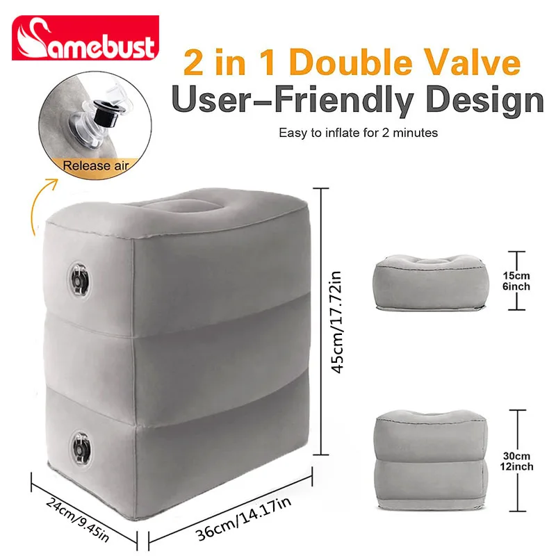 Camebsut Lazy Couch Sofas Inflatable Chair Foldable Recliner Outdoor Sofa Bed Footstool Portable Air Bed Lunch Lounge Chair