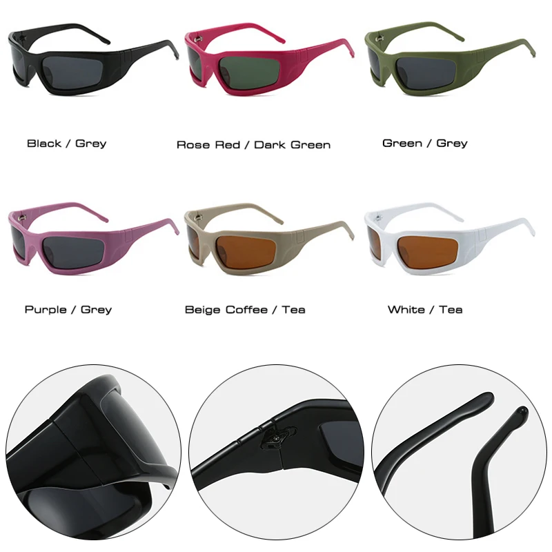 SO & EI ใหม่ Y2K Cat Eye ผู้หญิง Punk กีฬาแว่นตากันแดด Retro Men ขับรถกลางแจ้งแว่นตา Shades UV400 Polarized Sun แว่นตา