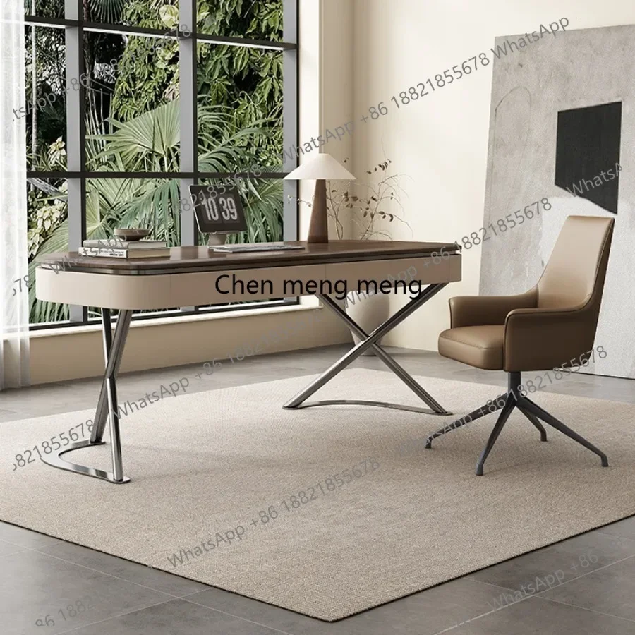 N138  Multifunctional Luxury Office Desks Minimalist Wood Reinforced Office Desks High-end Office Furniture Scrivanie Per Uffici