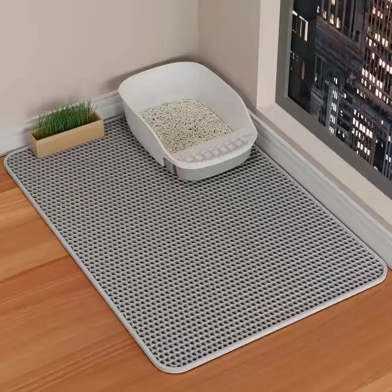 1pc Extra Large Double Layer Leak Proof Litter Mat Durable Easy Clean Cat Supply for Litter Boxes Gift for Cat Owners Use