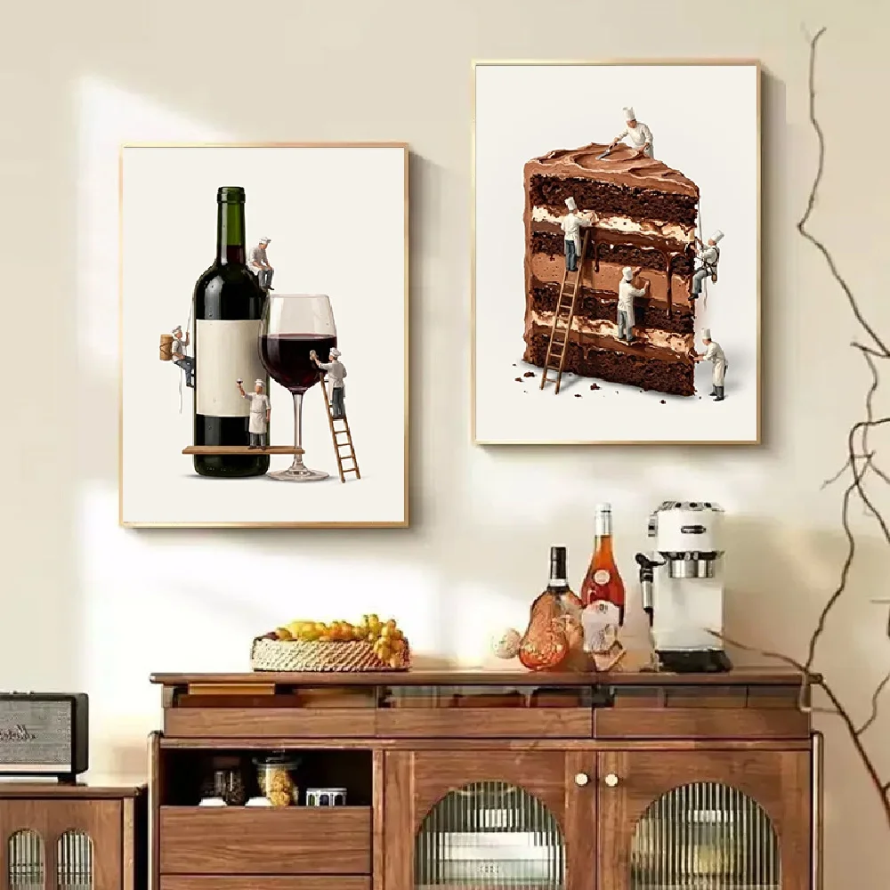 Dice Wall Decoration Game Room Coffee Theme Restaurant Kitchen Canvas Painting Wall Art Poster Picture Home Decor Mural Cuadros
