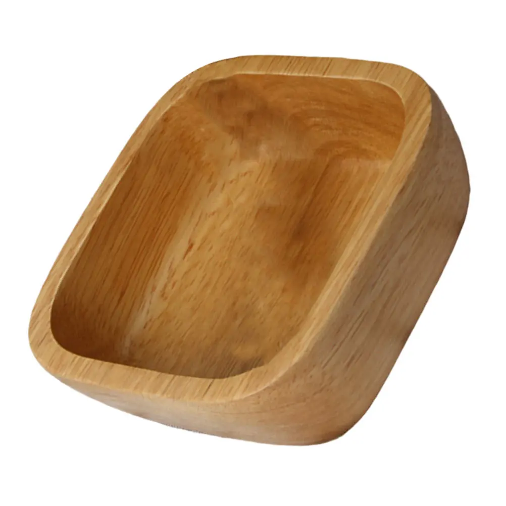 

Wooden Bowl Food Tray Snack Holder Pastry Platter Portable Food Container Salad Container Fruit Vegetable Dessert Cake Storage