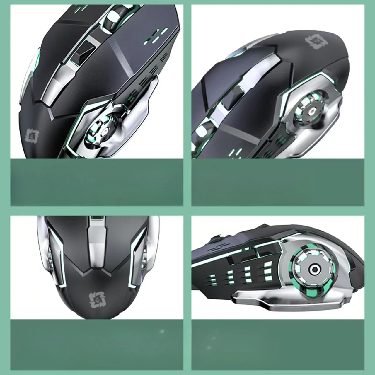 Rechargeable Wireless Gaming Mouse 2.4G & Bluetooth Dual Mode Mute Ergonomic Type‑C Gaming Mice For Computer Phone view 5