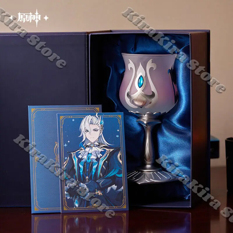 

Neuvillette Official Genuine Goblet Gifts Box Genshin Impact Cosplay Wine Cup Collector's Edition Originality Ornaments Xmas