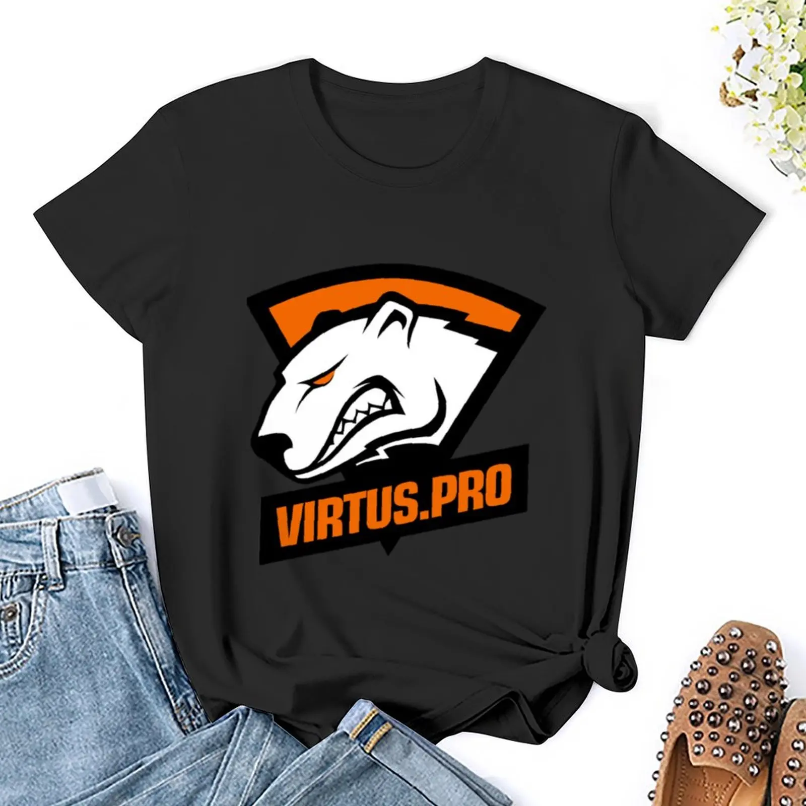 Команда: Virtus Pro футболка, милая одежда, эстетическая одежда, топы, футболка, платье для женщин, длинная