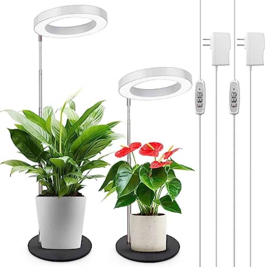 

Grow Light LED Plant Light for Indoor Plants Growing Full Spectrum Desk Growth Lamp with Automatic Timer for 4H/8H/12H 4 Dimmab
