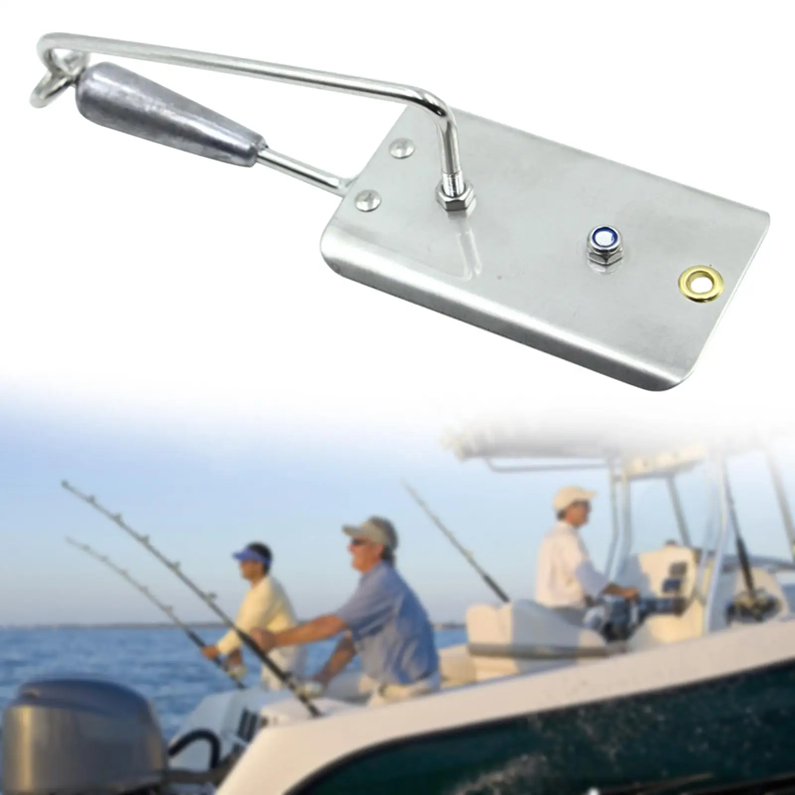 Fishing Planer with Stainless Steel Blade Outdoor Downrigger Planer for Freshwater Saltwater Wahoo Boat Fishing Tuna Kingfish