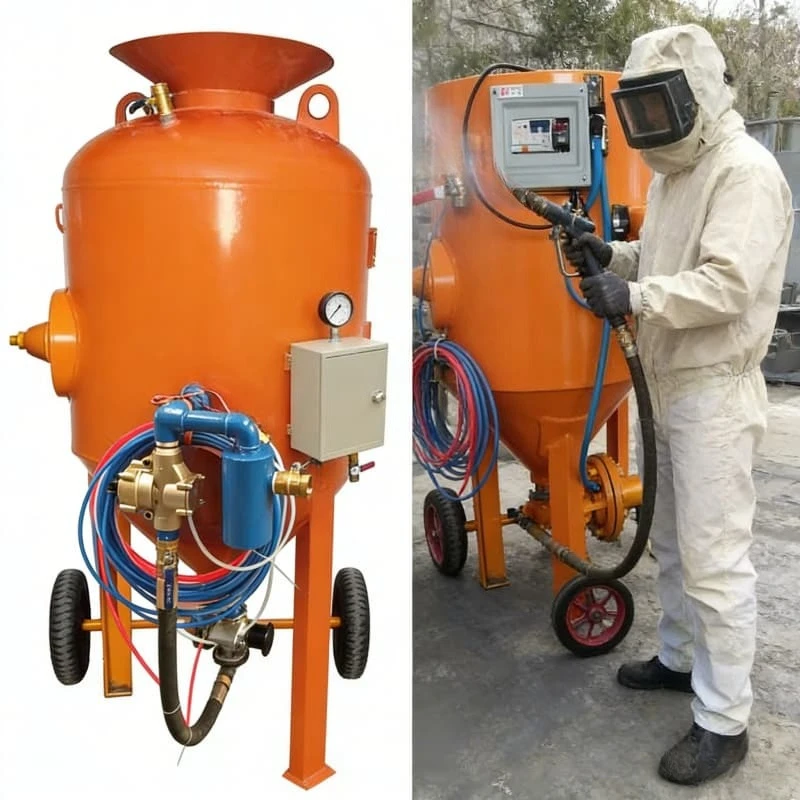 

Wet Blasting Rust Remover Portable Sand Blasting Pot Wet Sand Blaster Machine High Pressure Portable Sandblaster Customized Sale