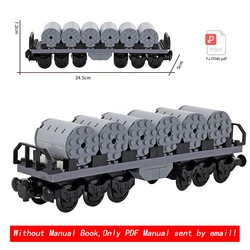 MOC City Creative Idea Train Base Cable Transport Train Loader Carriage Building Block Bricks Kids DIY High-tech Creative Toys